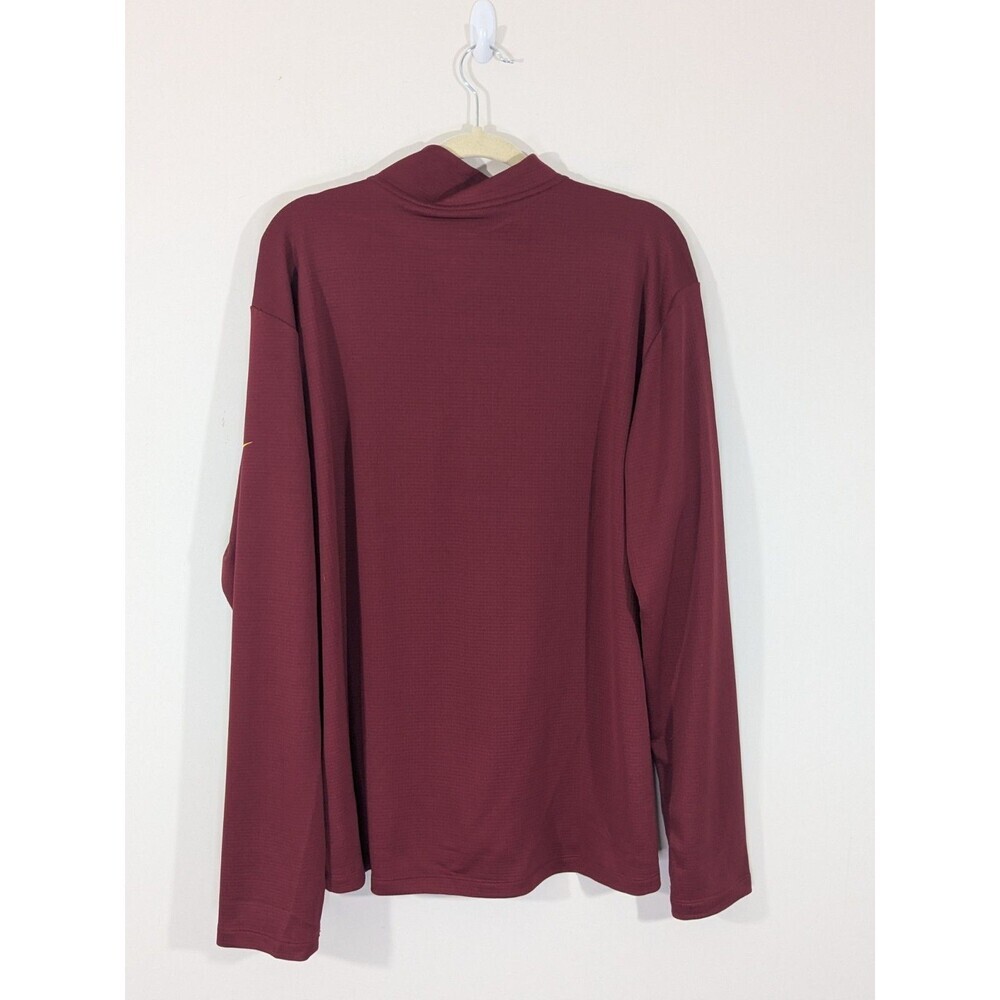 Nike Men's Burgundy Washington Commanders Sideline Dri-FIT Half-Zip Pullover XL - Picture 8 of 8